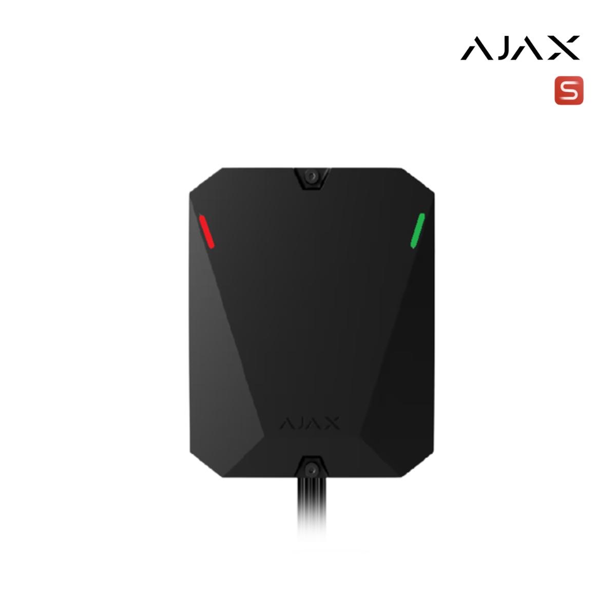Superior MultiTransmitter Fibra black I Modulo di integrazione con 18 zone cablato per il collegamento di dispositivi di terze parti al sistema di sicurezza Ajax