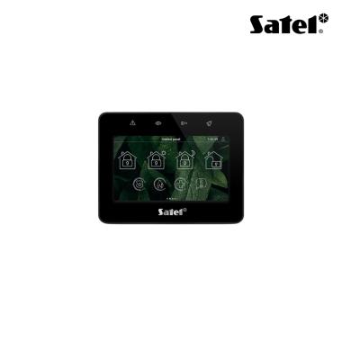 Tastiera touch personalizzabile 4.3'', con lettore di prossimità MIFARE (lettore compatibile solo con centrali INTEGRA), colore nero. Per Integra, Versa e Perfecta 64 M