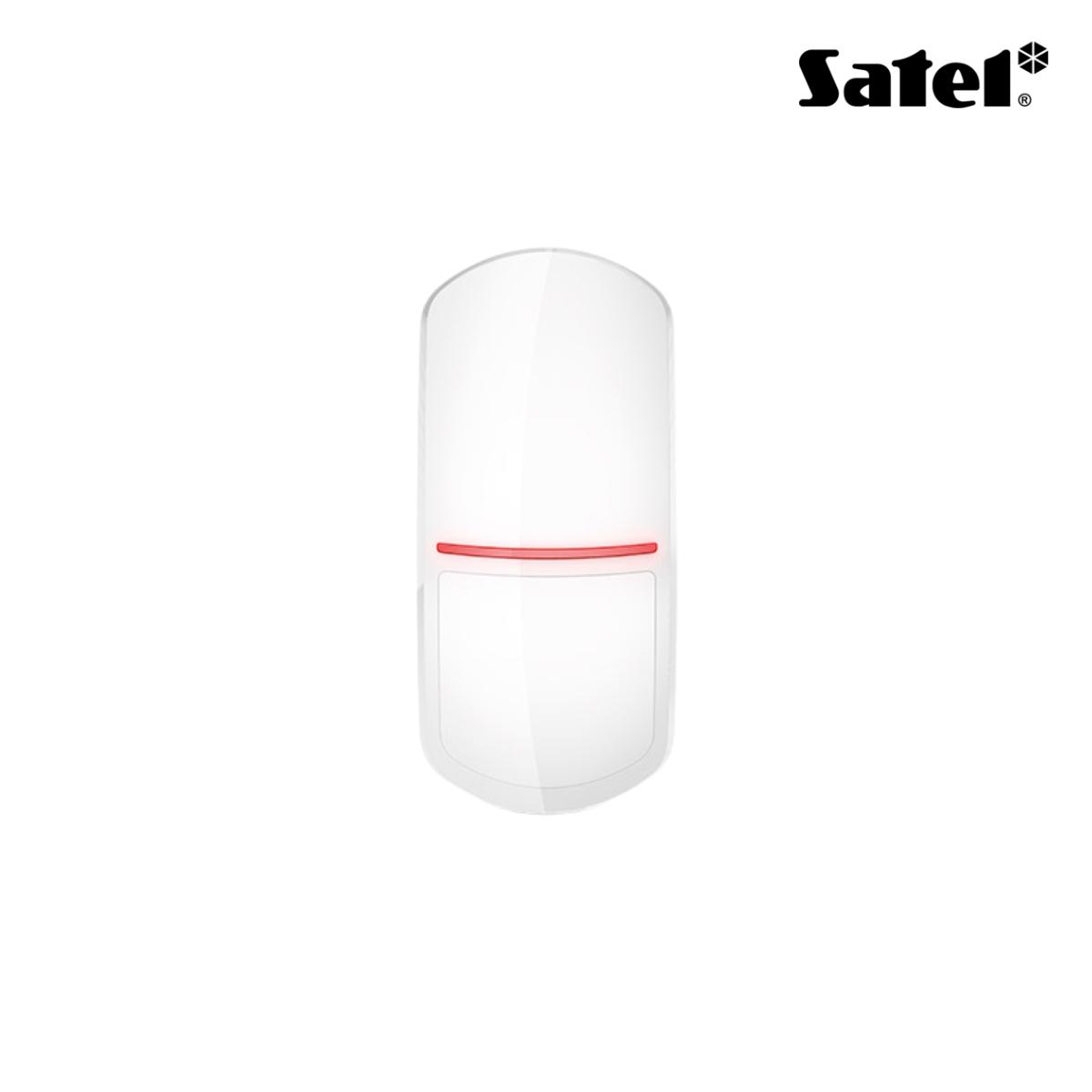 Rilevatore di movimento PIR da interno wireless, portata 15 mt, con sensore di temperatura, snodo incluso. Colore bianco, cover nera optional OPC-1 DG