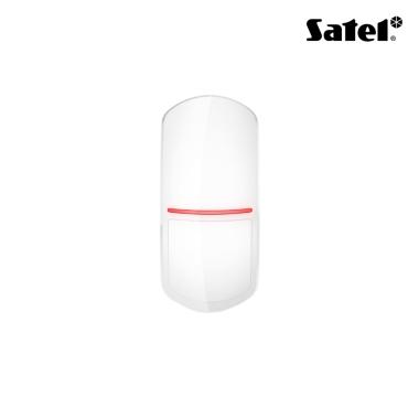 Rilevatore di movimento PIR da interno wireless, portata 15 mt, con sensore di temperatura, snodo incluso. Colore bianco, cover nera optional OPC-1 DG