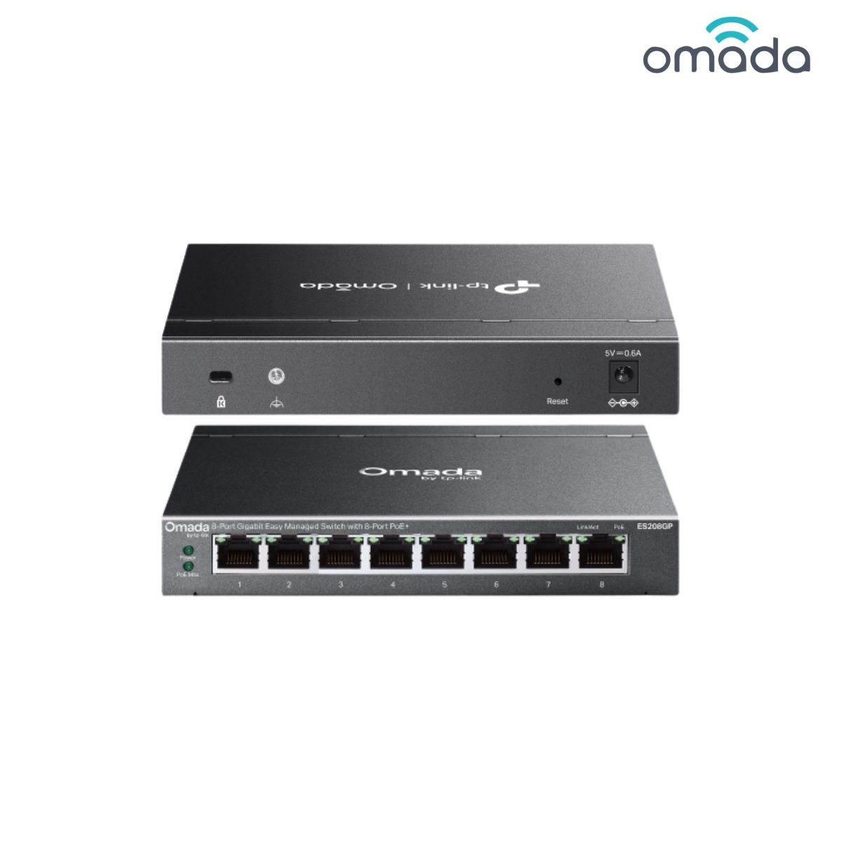 Omada 8-Port Gigabit Easy Managed Switch with 8-Port PoE+