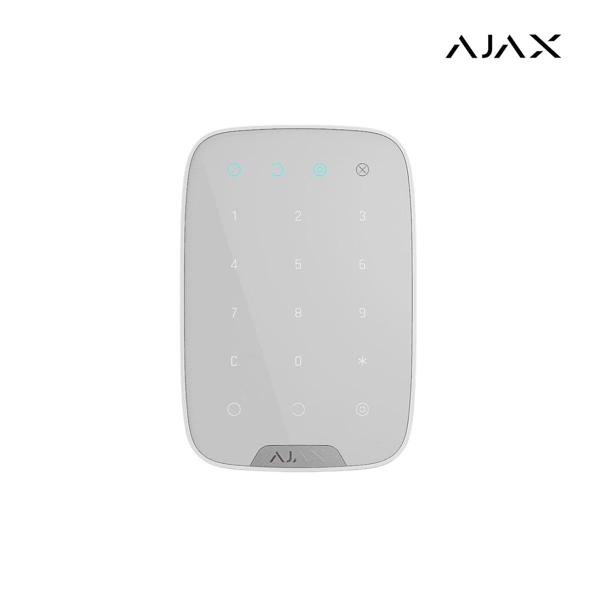 Keypad Plus ASP white I tastiera touch wireless che supporta carte e portachiavicontactless