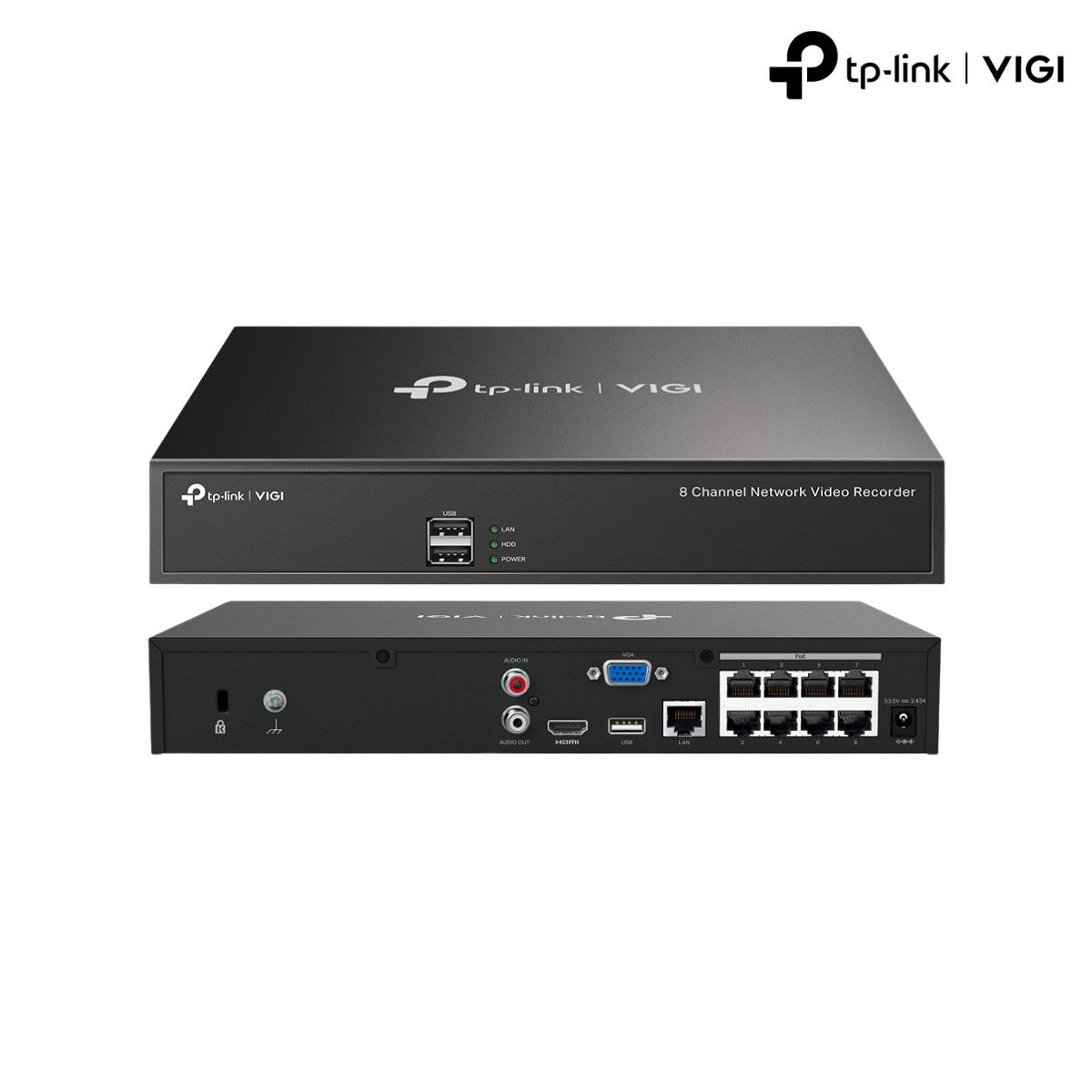 Videoregistratore IP 8 canali 80 Mbps PoE+
