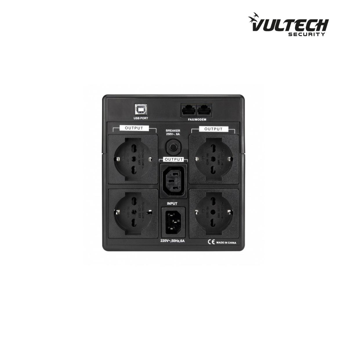 UPS 1500VA Gruppo Di Continuità Vultech UPS1500VA-PRO Line Interactive Con LCD