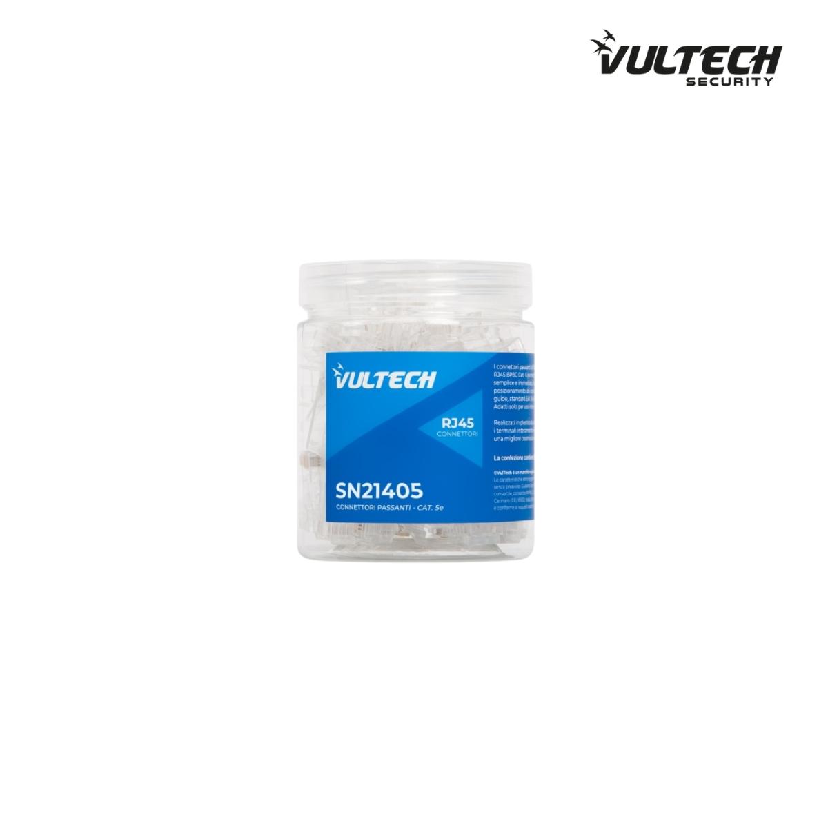 Connettori Trasparenti Passanti RJ45  Vultech 50 Pz. 8P8C SN21405 Cat5e