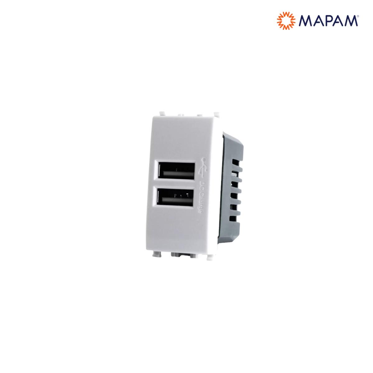 Doppia presa usb 2a gem bianco