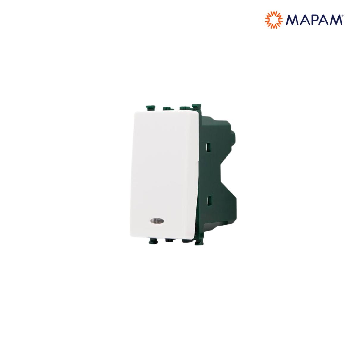 Interruttore spia gem bianco